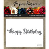 Paper Rose - Dies - Happy Birthday - Small