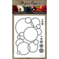 Paper Rose - Dies - Bubbles Circle Background