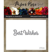 Paper Rose - Dies - Best Wishes - Small
