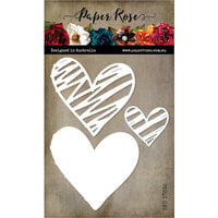 Paper Rose - Dies - Scribble Hearts 1