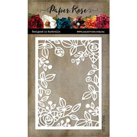 Paper Rose - Dies - Ella's Garden Rose Rectangle Frame
