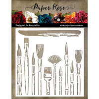 Paper Rose - 6 x 6 Stencils - Brush Strokes
