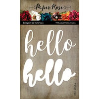 Paper Rose - Dies - Hello - Large Layered Word