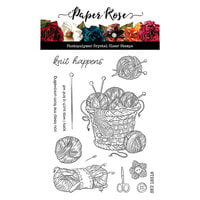 Paper Rose - Clear Photopolymer Stamps - Knit Happens