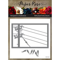Paper Rose - Dies - Birds on Powerline Rectangle Frame