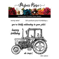 Paper Rose - Clear Photopolymer Stamps - Vintage Tractor