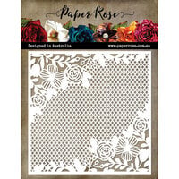 Paper Rose - 6 x 6 Stencils - Floral Mesh