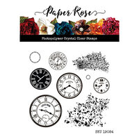 Paper Rose - Clear Photopolymer Stamps - Clocks