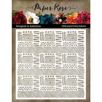 Paper Rose - 6 x 6 Stencils - Folksy Pattern 1