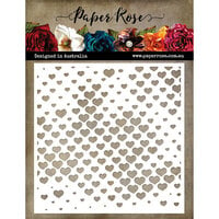 Paper Rose - 6 x 6 Stencils - Halftone Hearts