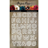 Paper Rose - Dies - Outline Alphabet