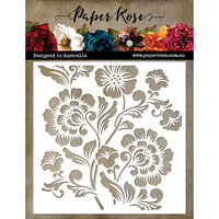 Paper Rose - 6 x 6 Stencils - Folk Flowers