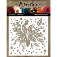 Paper Rose - Christmas - 6 x 6 Stencils - Poinsettia