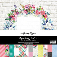 Paper Rose - 12 x 12 Collection Pack - Spring Rain