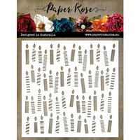Paper Rose - 6 x 6 Stencils - Scattered Candles