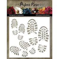 Paper Rose - 6 x 6 Stencils - Bootprints