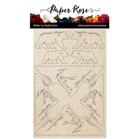 Paper Rose - Wood Embellishments - Bear Mountain