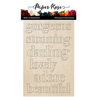 Paper Rose - Wood Embellishments - Block Girl Titles