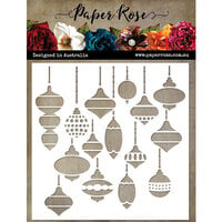 Paper Rose - 6 x 6 Stencils - Christmas Baubles