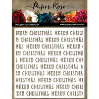 Paper Rose - 6 x 6 Stencils - Wonky Merry Christmas Text