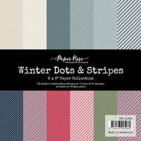Paper Rose - 6 x 6 Collection Pack - Winter Dots and Stripes