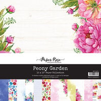 Paper Rose - 12 x 12 Collection Pack - Peony Garden