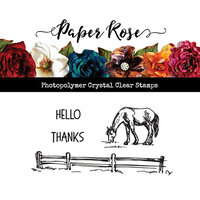 Paper Rose - Clear Photopolymer Stamps - Horse in Field