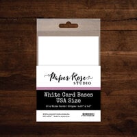 Paper Rose - White Card Bases - 4.25 x 5.5 Inches - 20 Pack