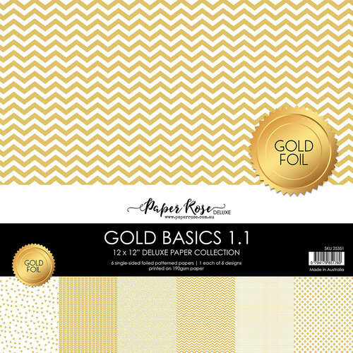 Paper Rose Gold Basics 1.1 12x12 Foil Paper Pack 25351*