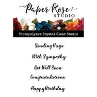 Paper Rose - Clear Photopolymer Stamps - Simple Script