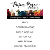 Paper Rose - Clear Photopolymer Stamps - Super Day Sentiments