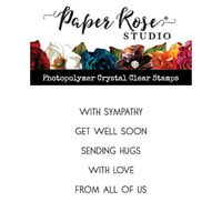 Paper Rose - Clear Photopolymer Stamps - With Love Sentiments