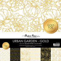 Paper Rose - 12 x 12 Collection Pack- Urban Garden - Gold