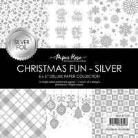 Paper Rose - 6 x 6 Collection Pack - Christmas Fun - Silver