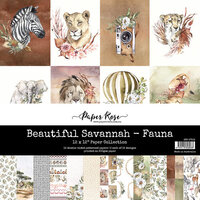 Paper Rose - 12 x 12 Collection Pack - Beautiful Savannah - Fauna