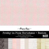 Paper Rose - 12 x 12 Collection Pack - Pretty in Pink Christmas Basics