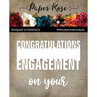 Paper Rose - Dies - Congratulations On Your Engagement