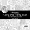 Paper Rose - 6 x 6 Collection Pack - Floral Card Fronts - Silver Foil