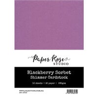Paper Rose - A5 Shimmer Cardstock - Blackberry Sorbet - 10 Pack