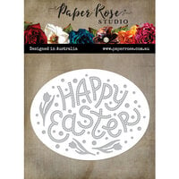 Paper Rose - Dies - Happy Easter Oval
