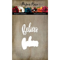 Paper Rose - Christmas Holiday Collection - Dies - Believe Layered Script