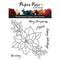Paper Rose - Clear Photopolymer Stamps - Christmas Poinsettia