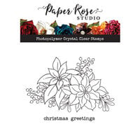 Paper Rose - Christmas - Clear Photopolymer Stamps - Poinsettia Bouquet