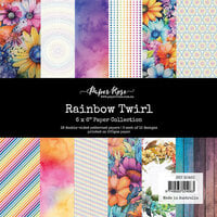 Paper Rose - 6 x 6 Collection Pack - Rainbow Twirl