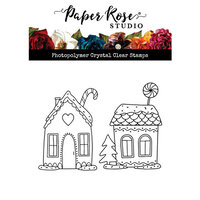 Paper Rose - Sweet Christmas Collection - Clear Photopolymer Stamps - Grace's Sweet Gingerbread Houses