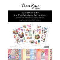 Paper Rose - Rainbow Garden Collection - 6 x 8 Quick Cards