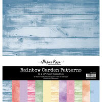 Paper Rose - Rainbow Garden Collection - 12 x 12 Paper Collection - Patterns