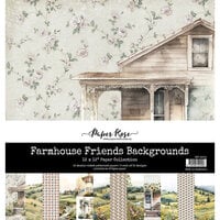 Paper Rose - Farmhouse Friends Collection - 12 x 12 Paper Pack - Backgrounds