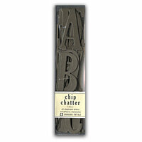 Pressed Petals - Chip Chatter - Tall Chipboard Letters - 2.5 inches - Brown, CLEARANCE