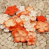 Prima - E Line - Flower Embellishments - Orange Mix 1